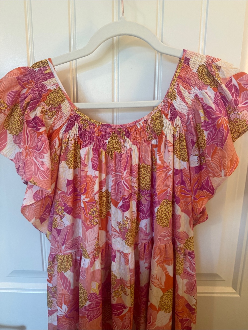 entro Pink and Orange Floral Maxi Dress - Picture 9 of 11